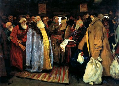 ヴォイヴォードの到着、1907年。 作： Sergei Vasilyevich Ivanov