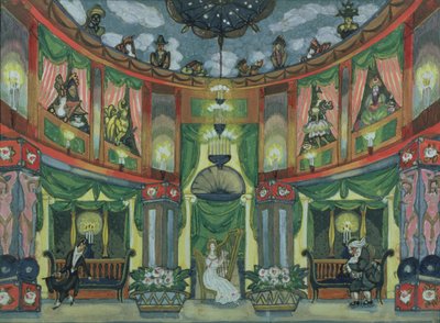 ジャック・オッフェンバッハの「ホフマン物語」のスケッチ 作： Sergei Yurevich Sudeikin