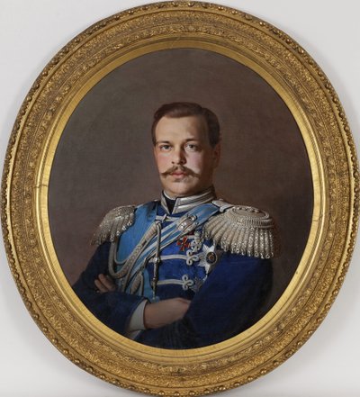 アレクサンドル3世 - 皇帝アレクサンドル3世（1845-1894）の肖像 - Peinture de Sergei Konstantinovich Zaryanko（1818-1870）、1865年頃 - 油彩・キャンバス、78x71 - 個人蔵 作： Sergey Konstantinovich Zaryanko