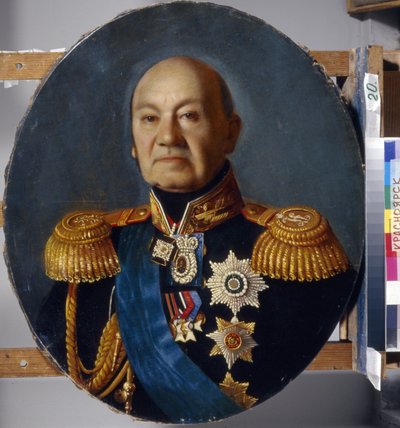 Portrait du comte Arseny Andreyevich Zakrevsky (Arseni Andreyevich Zakrevski) (1783-1865)。 Peinture de Sergey (Sergei, Serguei) Konstantinovich Zaryanko (Zarianko) (1818-1870), huile sur toile, apres 1848. Art russe 19e siecle, classicisme. 国対すり子 作： Sergey Konstantinovich Zaryanko