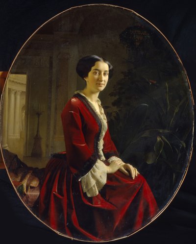 エリザヴェタ伯爵夫人の肖像クリストフォロフナアバメリクラザレヴァ、1854年 作： Sergey Konstantinovich Zaryanko