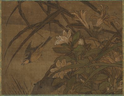 鳥と花、1400 年代半ばから 1500 年代初頭。 作： Sesshû Tôyô
