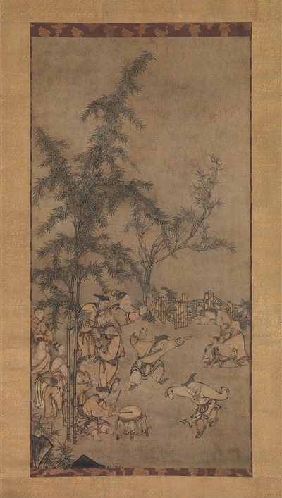 竹林の七賢者、1550年代。 作： Sesson Shukei
