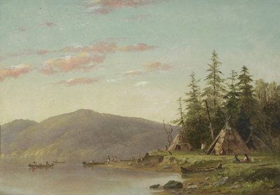 ミシシッピ川上流のチペワ野営地 作： Seth Eastman