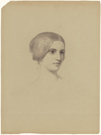 若い女性の頭 作： Seth Wells Cheney