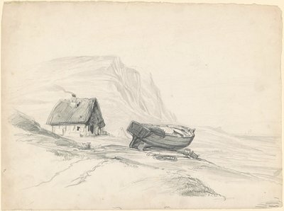 海岸の家とボート 作： Seth Wells Cheney