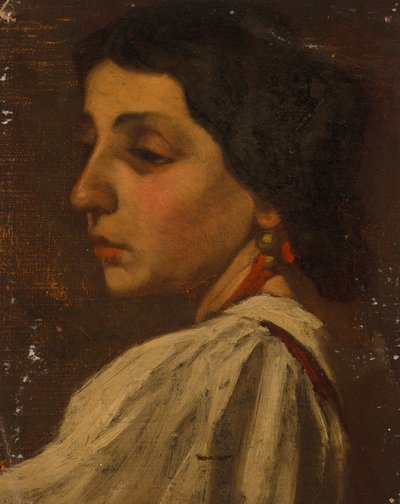 横顔の女性 作： Severin Falkman
