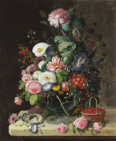 静物、花瓶 作： Severin Roesen