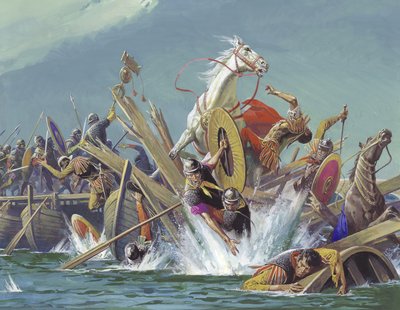 ミルヴィアン橋の戦いにおけるマクセンティウスの死 作： セヴェリーノ・バラルディ
