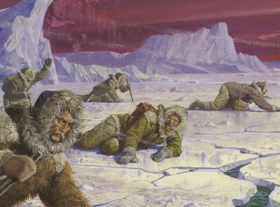 ロバート・ピアリーの北極点探検は多くの危険に遭遇した 作： セヴェリーノ・バラルディ