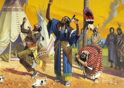 スー族のゴーストダンス 作： Severino Baraldi