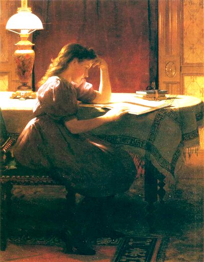 宿題、1895 作： Seymour Joseph Guy