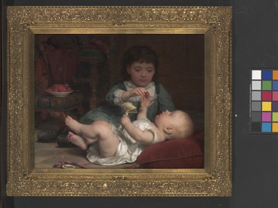 誘惑（キャンバスに油彩） 作： Seymour Joseph Guy