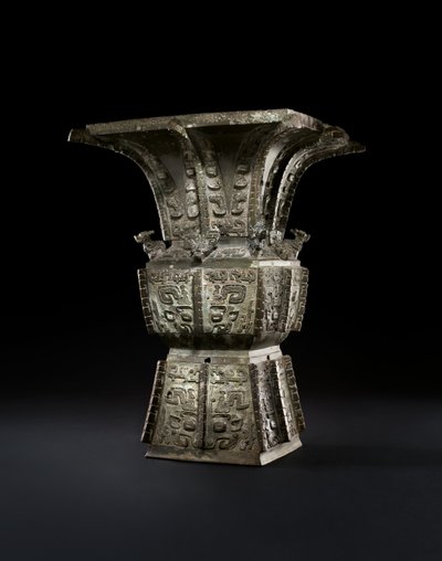 儀式用の酒器、方寸（ブロンズ 作： Shang Dynasty Chinese School