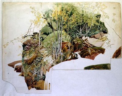 紅葉と岩石 作： Sheldon Burrows Adams