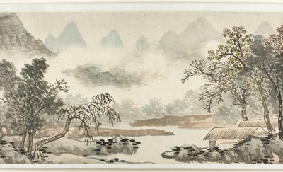 雨の前の川にかかる雲 溪雲欲雨圖 作： Shen Zhou