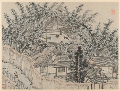 虎丘十二景、蘇州：竹亭、虎丘 作： Shen Zhou