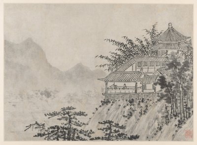 1490年以降の蘇州の虎丘の12の景色：千エーカーの雲。 作： Shen Zhou