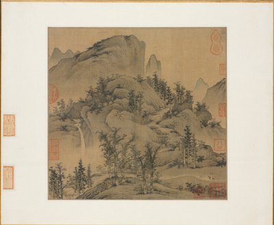 秋山の旅人、1300年代前半。 作： Sheng Mou