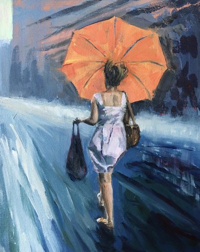 にわか雨、2021 年 作： Sheri Gee
