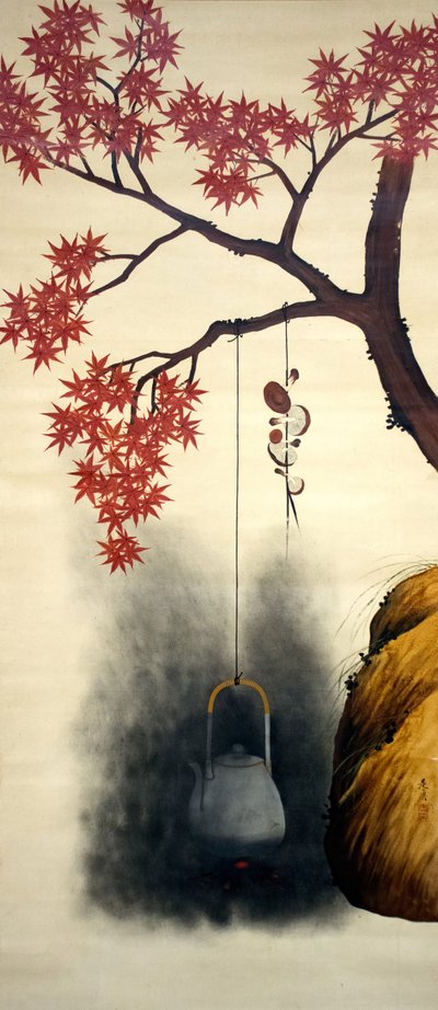 19世紀後半の秋のメープル。 作： Shibata Zeshin