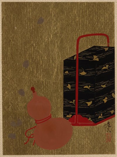 漆箱とひょうたん。 作： Shibata Zeshin