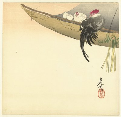 酉年の元日 作： Shibata Zeshin