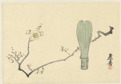 梅の花と茶筅 作： Shibata Zeshin