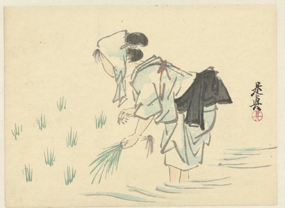 田植えの女性 作： Shibata Zeshin