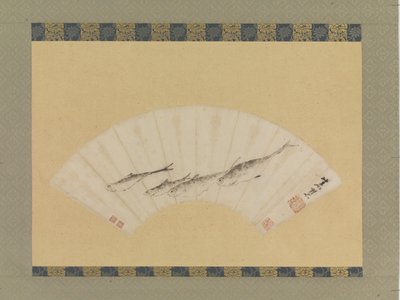 四匹の魚、1670年頃（紙にインク） 作： Shihui Niu