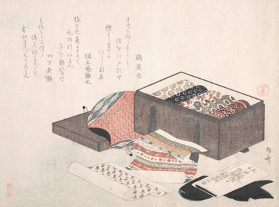 カーテン付きの箱、19 世紀., 19 世紀. 作： Shinsai