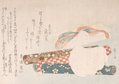 布、綿、糸のロール、19 世紀., 19 世紀. 作： Shinsai