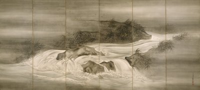 ホタルのいる川の風景 作： Shiokawa Bunrin