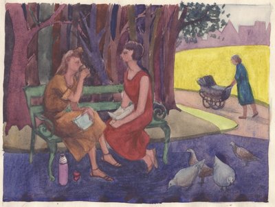 「公園での事件」、1952年。 作： Shirley Markham