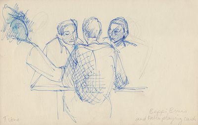 「ベッピ、ブルーノ、ファビオのトランプ」、1950年頃。 作： Shirley Markham