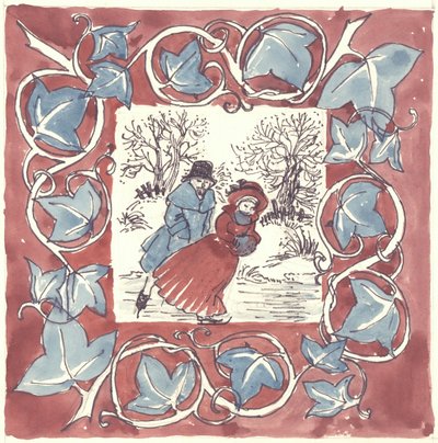 クリスマススケーター、1970年頃。 作： Shirley Markham