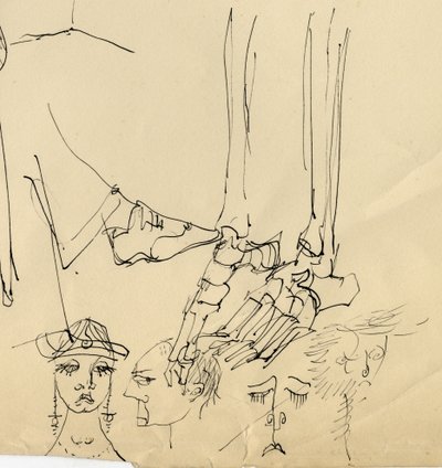 顔と足の骨、1953年。 作： Shirley Markham