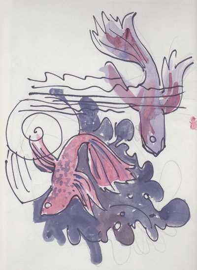 魚の研究、c1970。 作： Shirley Markham