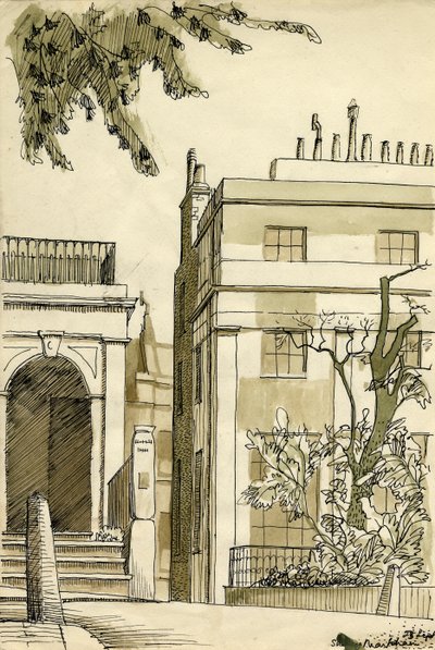 グルジアの家、ロンドン、c1950。 作： Shirley Markham