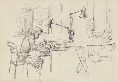 グラフィックデザインスタジオ、c1950。 作： Shirley Markham