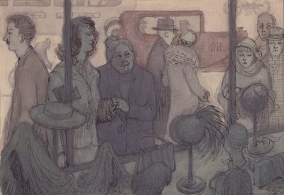 帽子の店の窓、c1952。 作： Shirley Markham