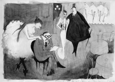 「トゥールーズ＝ロートレックに関する講義の挿絵」、1950年頃。 作： Shirley Markham