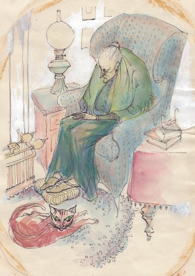 老婆と猫、1951年。 作： Shirley Markham