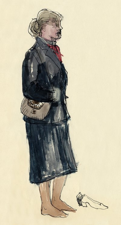 靴下を履いた女性、1953年。 作： Shirley Markham