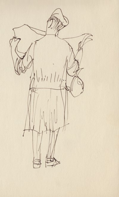 新聞を読む女性、c1950。 作： Shirley Markham