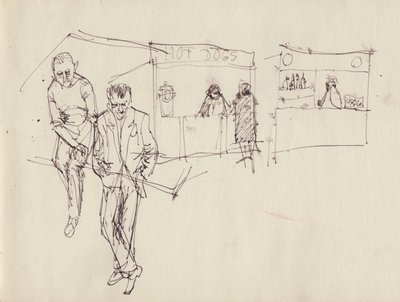 遊園地の若い男性、c1950。 作： Shirley Markham