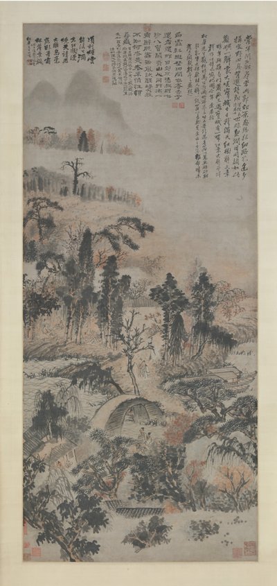 オータムウッズで酔って、カリフォルニア州。 1702年。 作： Shitao