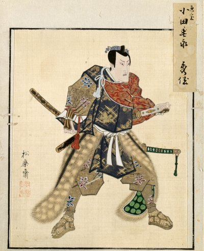 俳優の肖像画のアルバムからの葉、c。 1790～1810年。 作： Shorakusai