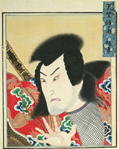 俳優の肖像画のアルバムからの葉、c。 1790～1810年。 作： Shorakusai