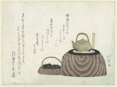 ストーブの上のやかん 作： Shotei Hokuju